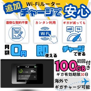 ポケットWiFi 100GB 30日 チャージ...の詳細画像1