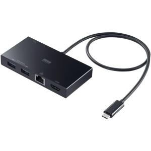 サンワサプライ USB Type-C ドッキングステーション USB-DKM10BK