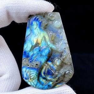 PROME 天然石 黒桜瑪瑙 夜桜瑪瑙 石眼ある NO.P672 : 天然石工場直売店