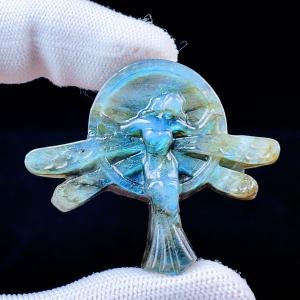 PROME 天然石 一点物 特別仕様品・ラブラドライト・彫刻品