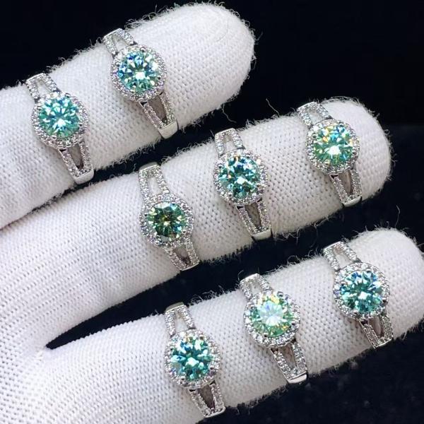 PROME 天然石 特別仕様品・限定品・再入荷不可・モアサナイト・白銅指輪・フリーサイズ・P1001...