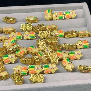 PROME 瑠璃 （原料は二酸化鉛24%）銅 貫通孔 NO.P1063