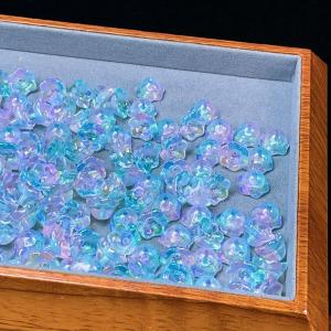 PROME 瑠璃 ガラス 桜 （青とピンクのグラデーションです）貫通孔 NO.P2137