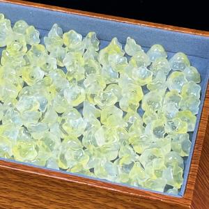 PROME 瑠璃 ガラス 桜 貫通孔 NO.P2139