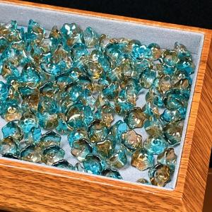 PROME 瑠璃 ガラス 桜 貫通孔 NO.P2146