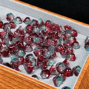 PROME 瑠璃 ガラス 桜 貫通孔 NO.P2148