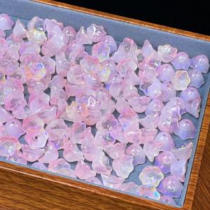 PROME 瑠璃 ガラス 桜 貫通孔 NO.P2150