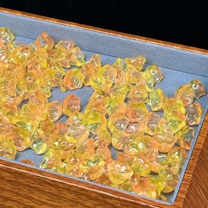 PROME 瑠璃 ガラス 桜 貫通孔 NO.P2151