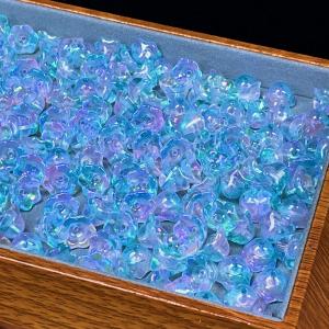 PROME 瑠璃 ガラス 桜 貫通孔 NO.P2152