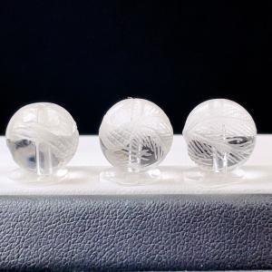 PROME・高品質・天然石 大人気・風水四神・水晶・青龍・12mm・貫通孔