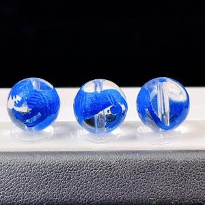 PROME・高品質・天然石 大人気・風水四神・水晶・青龍・12mm・貫通孔