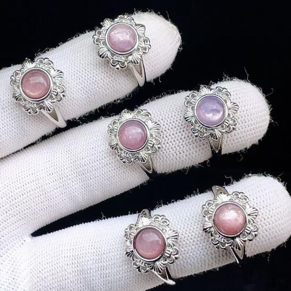 PROME 天然石 特別仕様品・限定品・再入荷不可・パーブルマイカ・白銅指輪・フリーサイズ・P627...