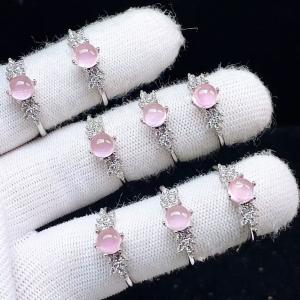 PROME 天然石 特別仕様品・限定品・再入荷不可・ローズクオーツ・白銅指輪・フリーサイズ・P6968