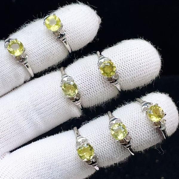 PROME 天然石 特別仕様品・限定品・再入荷不可・レモンクォーツ・白銅指輪・フリーサイズ・P698...