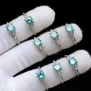 PROME 天然石 特別仕様品・限定品・再入荷不可・モアサナイト・白銅指輪・フリーサイズ・P7111