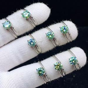 PROME 天然石 特別仕様品・限定品・再入荷不可・モアサナイト・白銅指輪・フリーサイズ・P7158