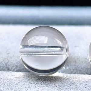 PROME 天然石・厳選グレード・宝石質・完全無欠晶・クォーツ・水晶・ブラジル産・8mm・貫通ビーズ・p7413