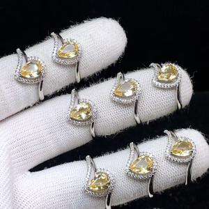PROME 天然石 特別仕様品・限定品・再入荷不可・シトリン・白銅指輪・フリーサイズ・P7761
