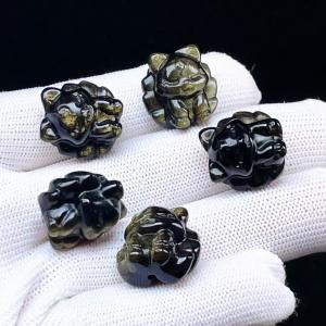 PROME 天然石 アイスオブシディアン (天然ガラス) 8mm ブレスレット NO