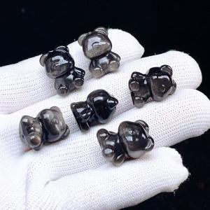 PROME 天然石 アイスオブシディアン (天然ガラス) 8mm ブレスレット NO