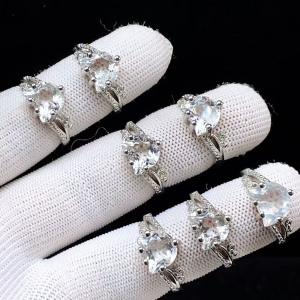 PROME 天然石 特別仕様品・限定品・再入荷不可・水晶・白銅指輪・フリーサイズ・P7976