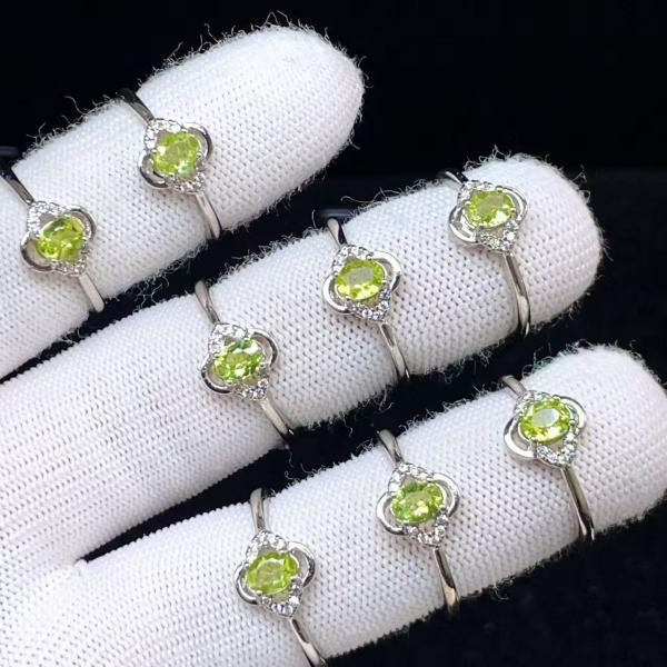 PROME 天然石 特別仕様品・限定品・再入荷不可・ペリドット・白銅指輪・フリーサイズ・P8798