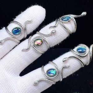 PROME 天然石 特別仕様品・限定品・再入荷不可・アバロンシェル・白銅指輪・フリーサイズ・p8912