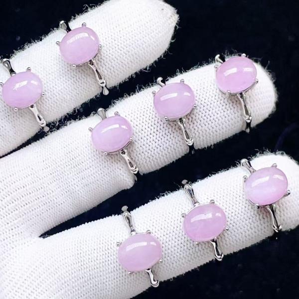 PROME 天然石 特別仕様品・限定品・再入荷不可・クンツァイト・白銅指輪・フリーサイズ・ P909...