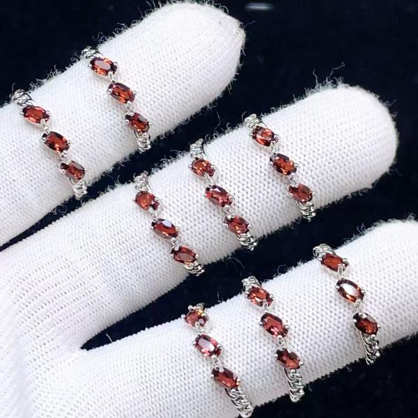 PROME 天然石 特別仕様品・限定品・再入荷不可・ガーネット・白銅指輪・フリーサイズ・ P9118