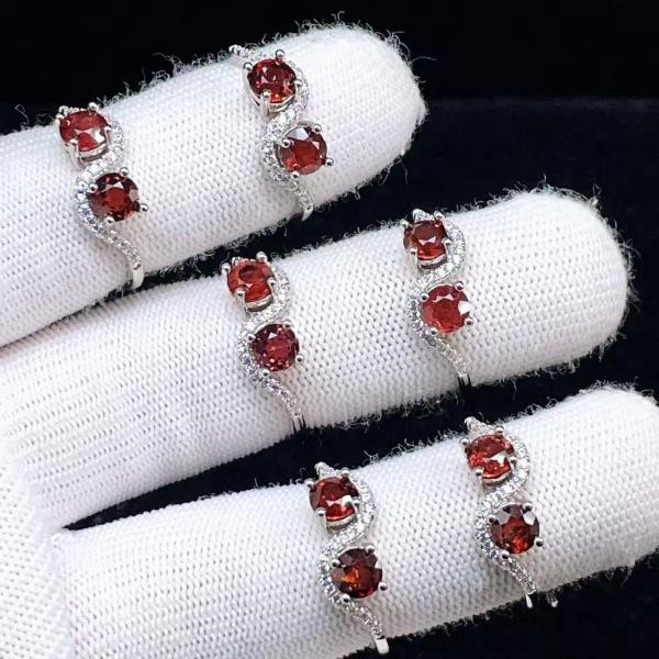 PROME 天然石・特別仕様品・限定品・再入荷不可・ガーネット・白銅製・指輪・フリーサイズ・P997...