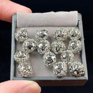 PROME コッパー（銅 ロンデル 【10mm】【穴サイズ：2mm】 シルバーコーティング V20965