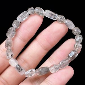 エレスチャルクォーツ ブレスレット 14mm ブラックエレスチャル