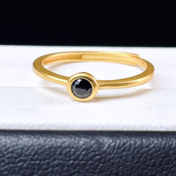 PROME・PREMIUM 天然石 一点物・特別仕様品・ブラックスピネル・指輪・フリーサイズ・SIL...