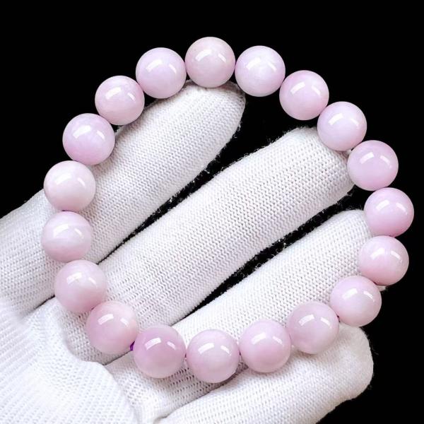 PROME 天然石 一点物・クンツァイト・Kunzite・リチア輝石・黝輝石・ブレスレット・アフガニ...