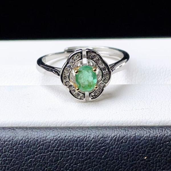 PROME・天然石 一点物・特別仕様品・エメラルド・コロンビア産・指輪・フリーサイズ・SILVER9...