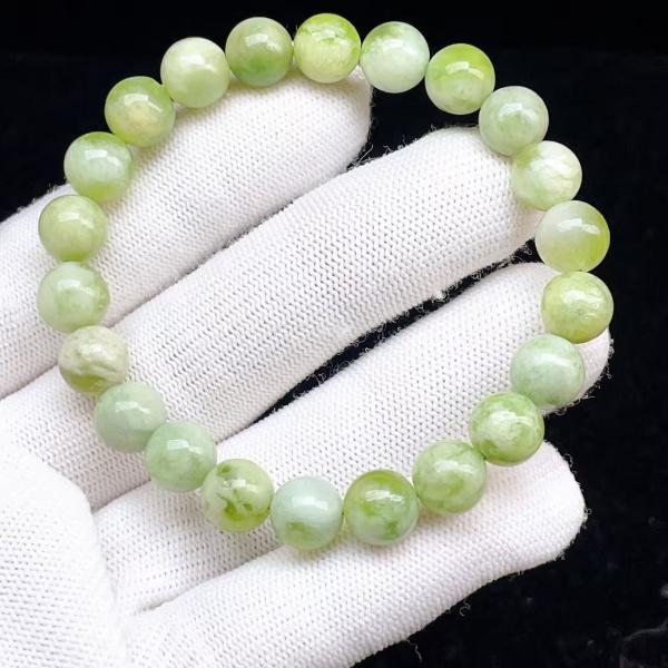 PPROME 天然石【一点物】高品質・ミルキーサーペンティン・アンチゴライト・中国産・ブレスレット ...