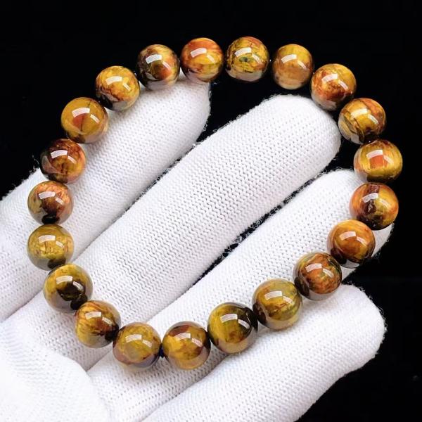 PROME 天然石【一点物】高品質・ゴールデンピータサイト・ミックスピータサイト・ ナミビア産・ブレ...