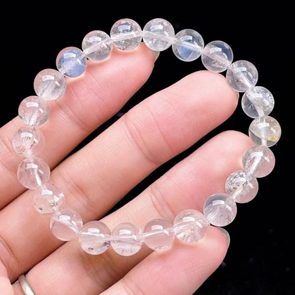 PROME 天然石【一点物】デンドライトインクォーツ・デンドリティッククォーツ・ブラジル産・ブレスレ...