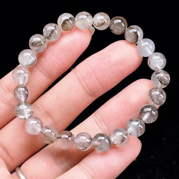 PROME 天然石【一点物】デンドライトインクォーツ・デンドリティッククォーツ・ブラジル産・ブレスレ...