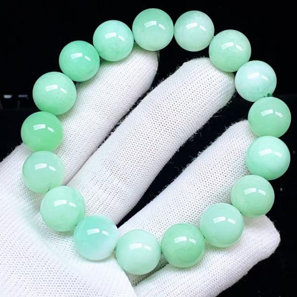 PROME 天然石【一点物】高品質・クリソプレーズ・グリーンカルセドニー・オーストラリア産・ブレスレ...