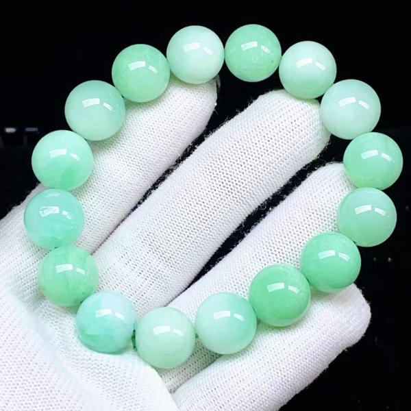 PROME 天然石【一点物】高品質・クリソプレーズ・グリーンカルセドニー・オーストラリア産・ブレスレ...