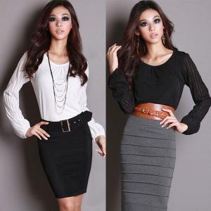 ストライプ　スリーブ　カットソー