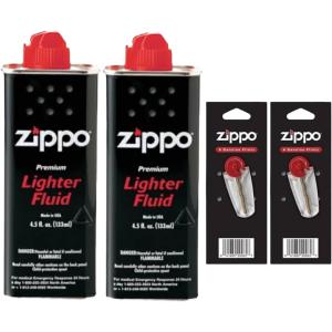 （オイル小缶2個とフリント2本セット） ZIPPO ジッポー オイル 小缶 133ml×2個 フリント(着火石)セット×2個