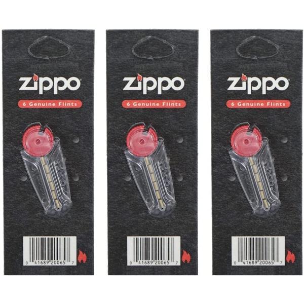 ZIPPO ジッポー ライター専用フリント 着火石 6粒入 3個セット（メール便可）