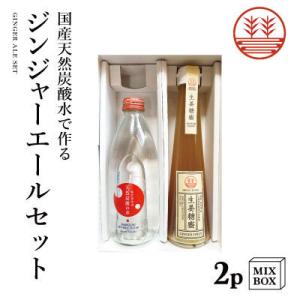 ジンジャーエール 国産天然炭酸水で作ろうセット ビートグラニュー糖【2本箱】国産 熊本 高知 長崎 無添加 無着色 生姜シロップ しょうがシロップ ギフト 贈答｜ginger-factory