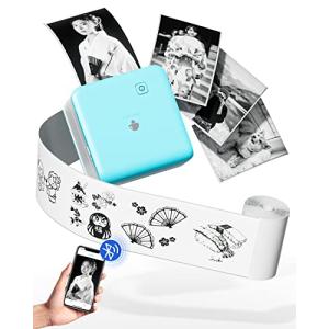 ミニプリンター Memoking M02PRO ミニ サーマルプリンター 白黒写真サーマルプリンター 300dpiサーマルプリンター Blu