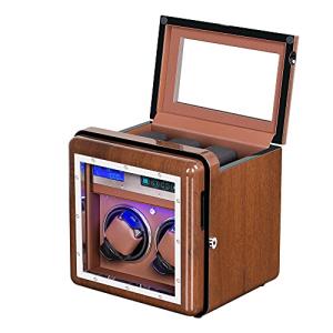 LUKDOF新型ワインディングマシーン 腕時計自動巻き器 ウォッチワインダー 調整可能クッション 高級 静音設計 LCD