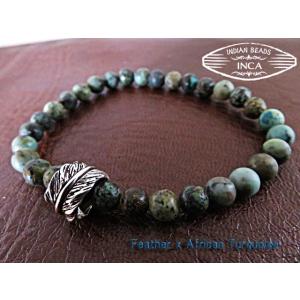 インディアンジュエリー ブレスレット 羽根 フェザー ターコイズ シルバー925 INCA