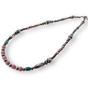 ナバホ ハンドメイド シルバー925 ナバホパールビーズ ネックレス