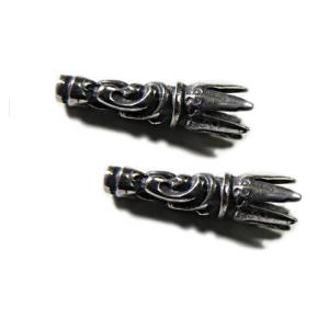 シルバー925製 革紐 レザーネックレス用  エンドパーツ